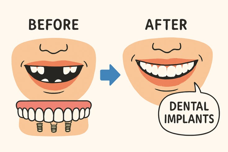 Dental implants for replacing missing teeth at Forest Hill dental clinic